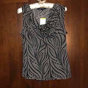 NWT Evan Picone sleeveless cowl neck top